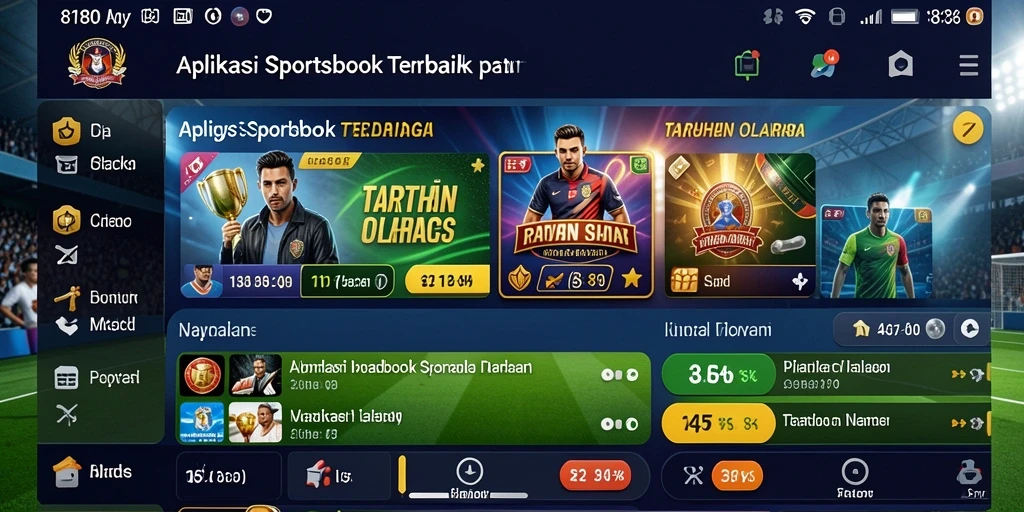 Tampilan menarik dari gameplay Sportsbook di aplikasi 8180.