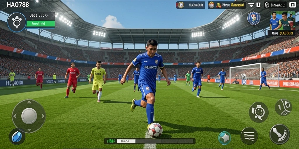 Tampilan menarik dari gameplay HAO788 yang menampilkan pertandingan sepak bola.