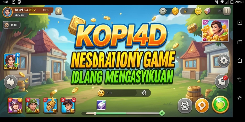 Screenshot gameplay KOPI4D dengan tampilan menarik dan interaksi gameplay Idle.