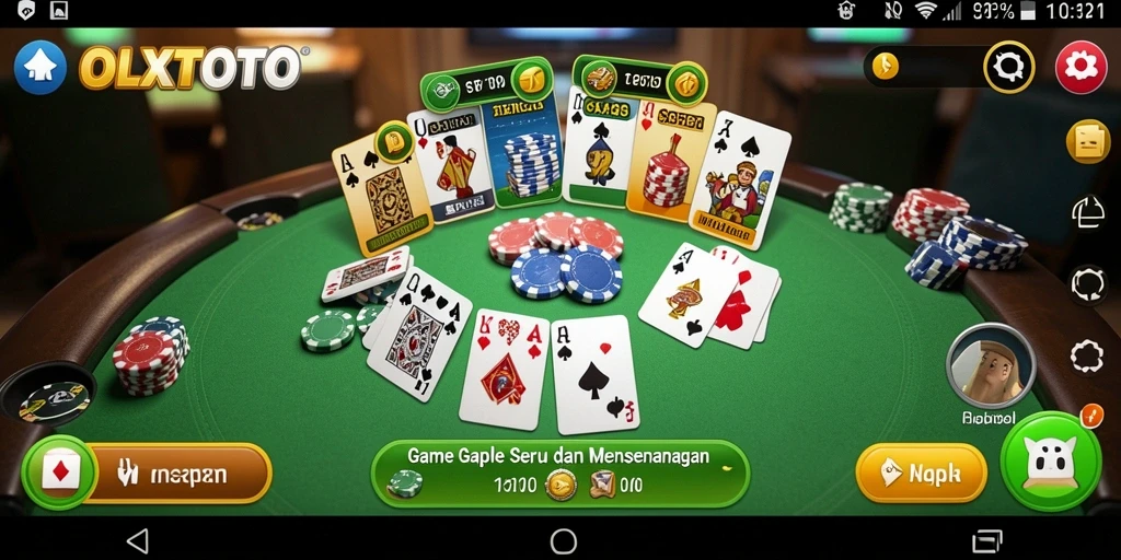 Tampilan screenshot OLXTOTO yang menunjukkan serunya bermain Gaple.