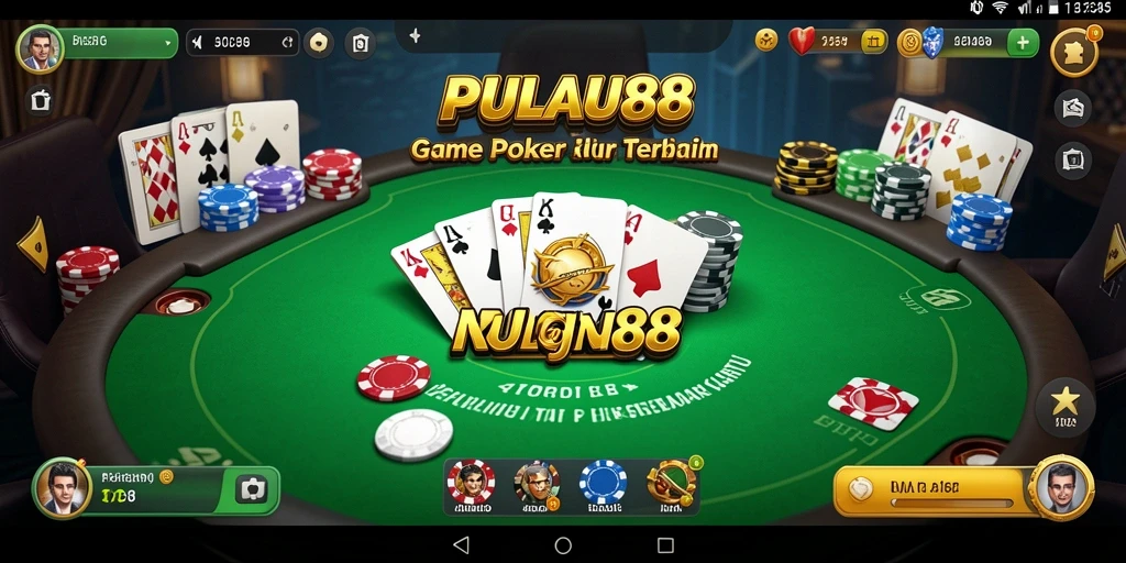 Tampilan menarik gameplay Poker di PULAU88.