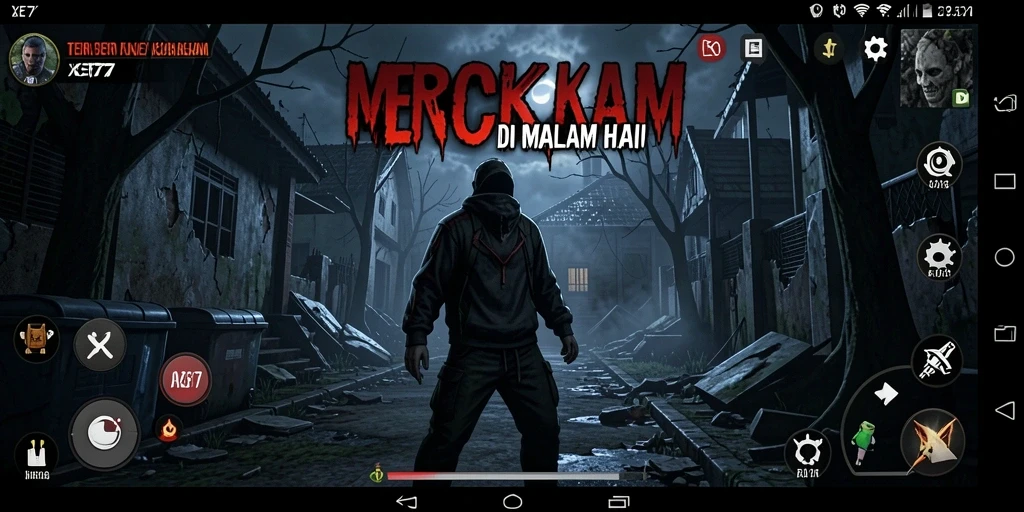 Gameplay XE77 menampilkan suasana Horror yang mencekam.