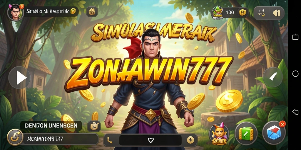 Screenshot gameplay ZONAWIN777 menampilkan aksi seru dalam simulasi.